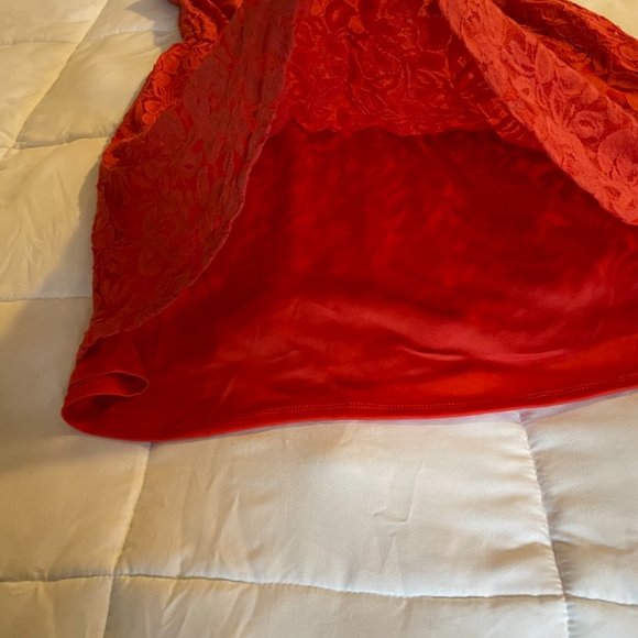 💚 Xhilaration Mini Dress Lace Burnt Orange XL - Picture 3 of 12